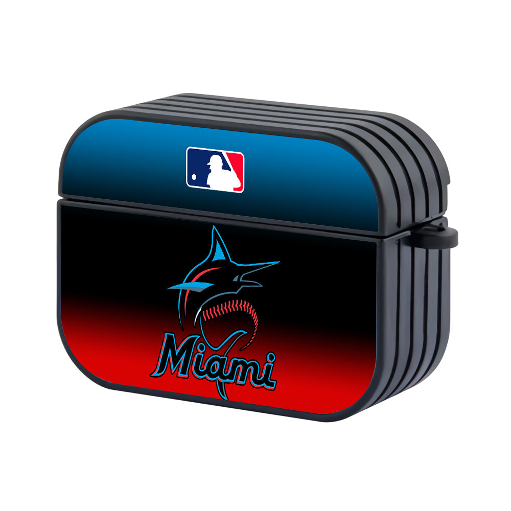 Miami Marlins MLB Team Hard Plastic Case Cover For Apple Airpods Pro 3 - Ezzystore