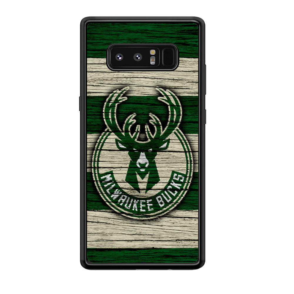 Milwaukee Bucks Logo Pattern Of Wood Samsung Galaxy Note 8 Case