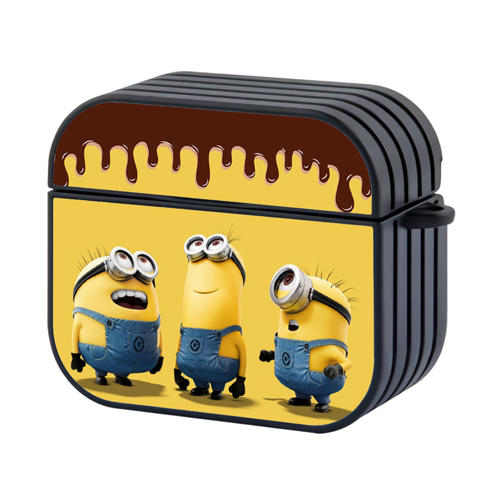 Minions Chocolate Favorite Hard Plastic Case Cover For Apple Airpods 4 - Ezzystore