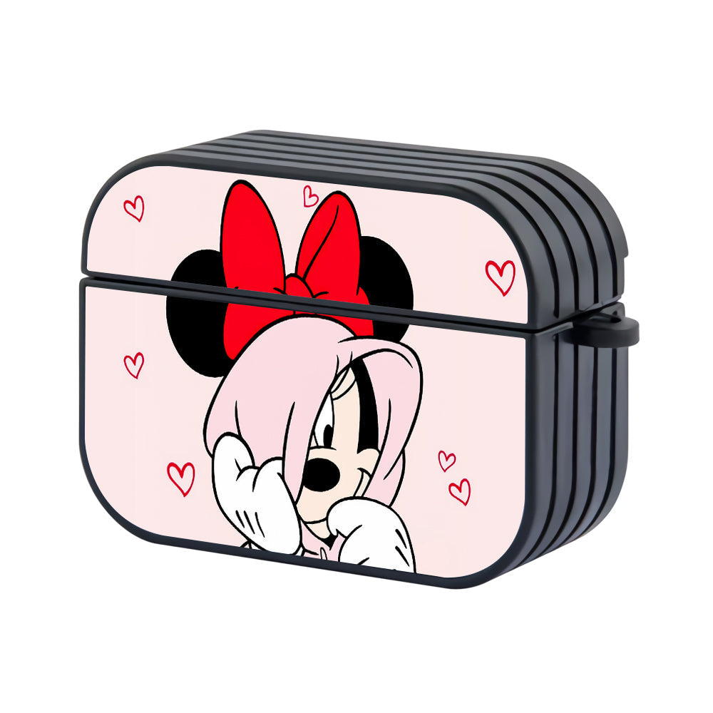 Minnie Mouse Cute In Love Hard Plastic Case Cover For Apple Airpods Pro 3 - Ezzystore