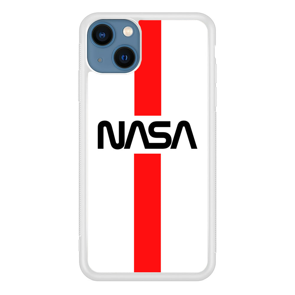 Nasa White Stripe Red iPhone 15 Plus Case