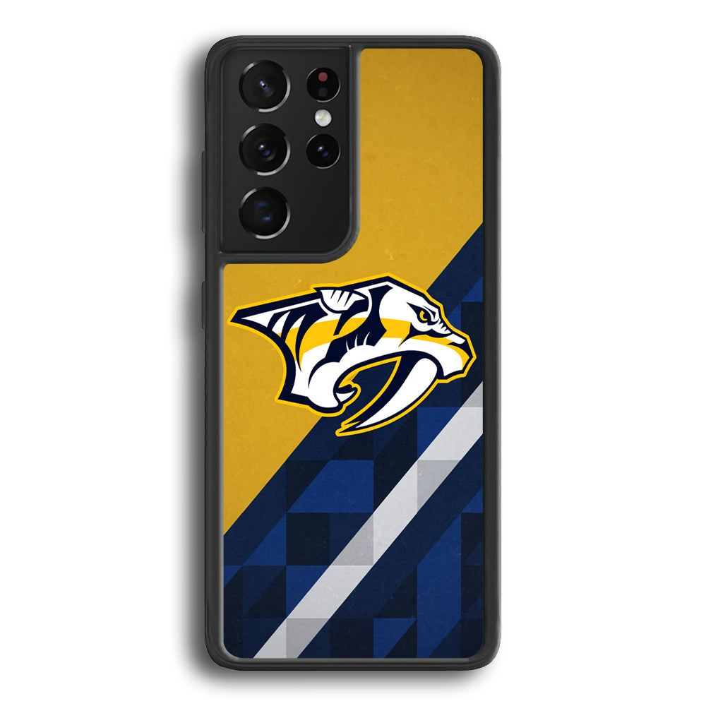 Nashville Predators Abstract Pattern Samsung Galaxy S24 Ultra Case - Ezzystore