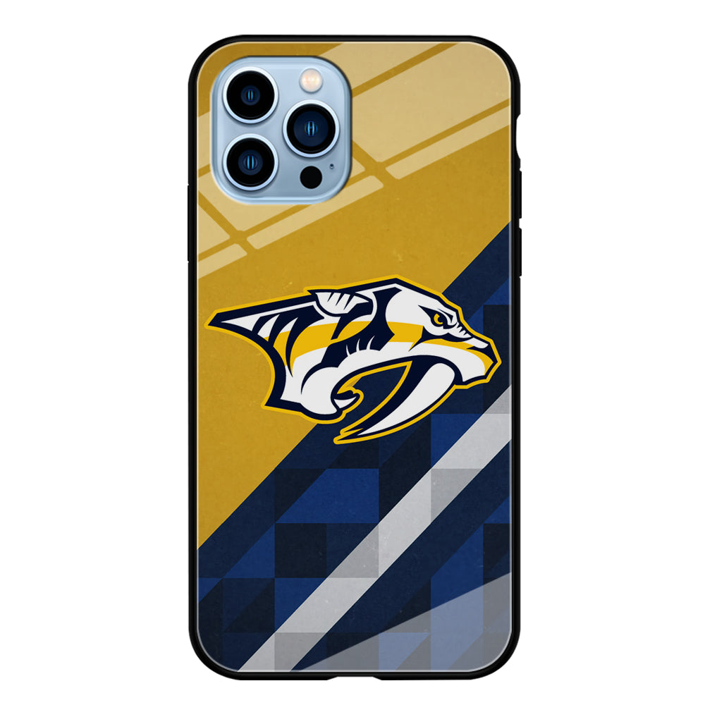 Nashville Predators Abstract Pattern iPhone 14 Pro Case