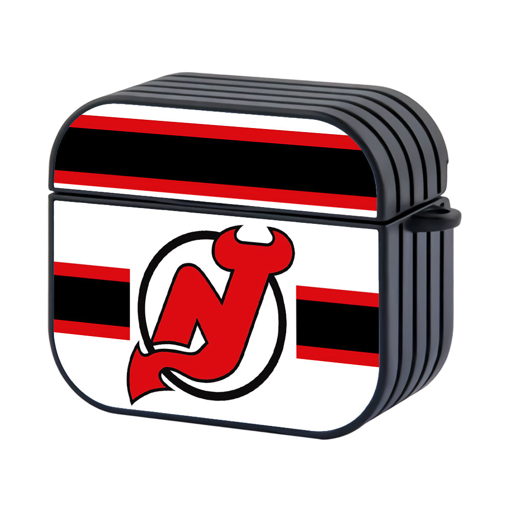 New Jersey Devils Team Hard Plastic Case Cover For Apple Airpods 4 - Ezzystore
