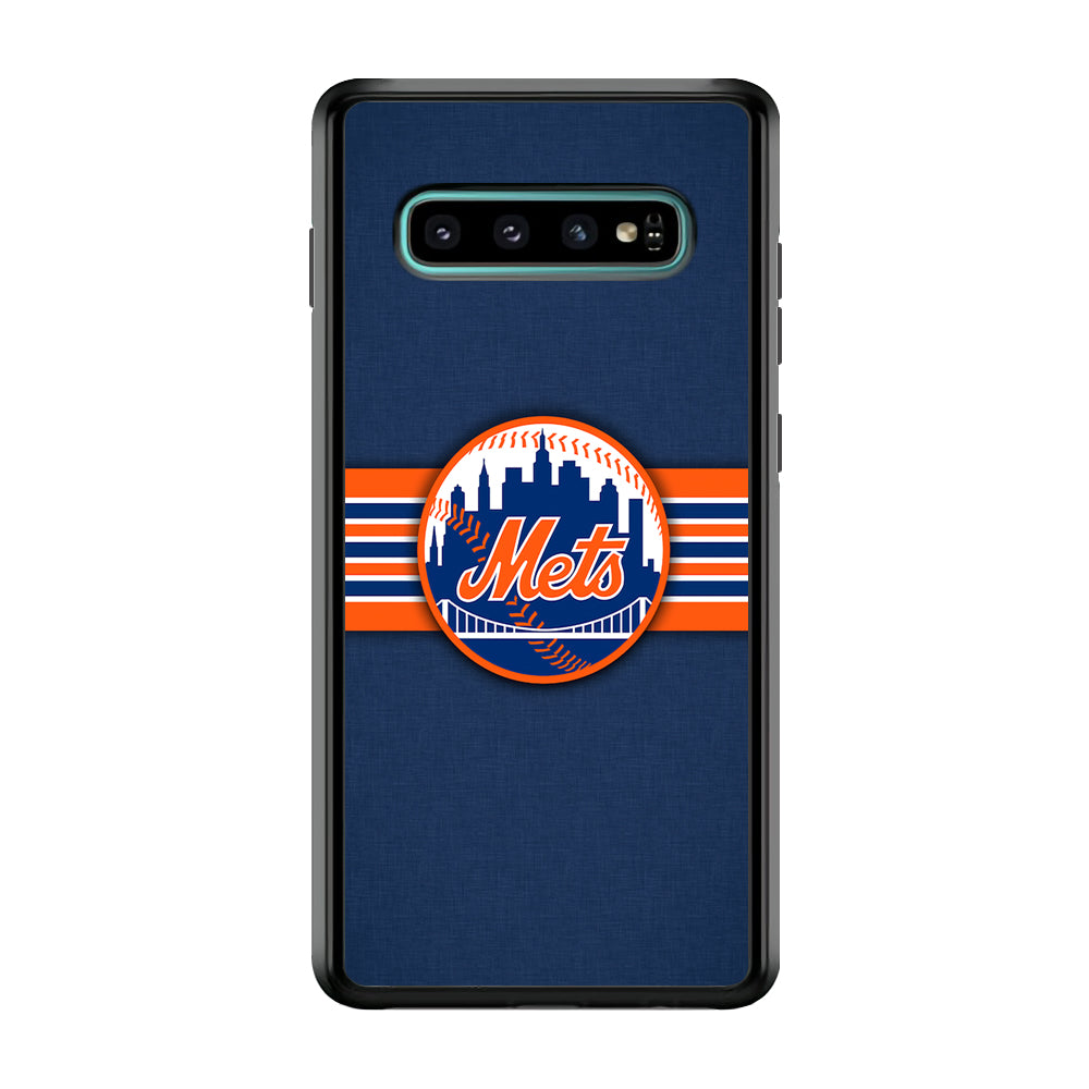 New Mets Stripe And Logo Samsung Galaxy S10 Case