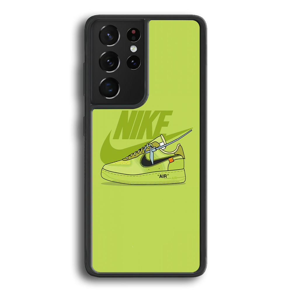 Nike Air Lime Green Samsung Galaxy S23 Ultra Case - Ezzystore