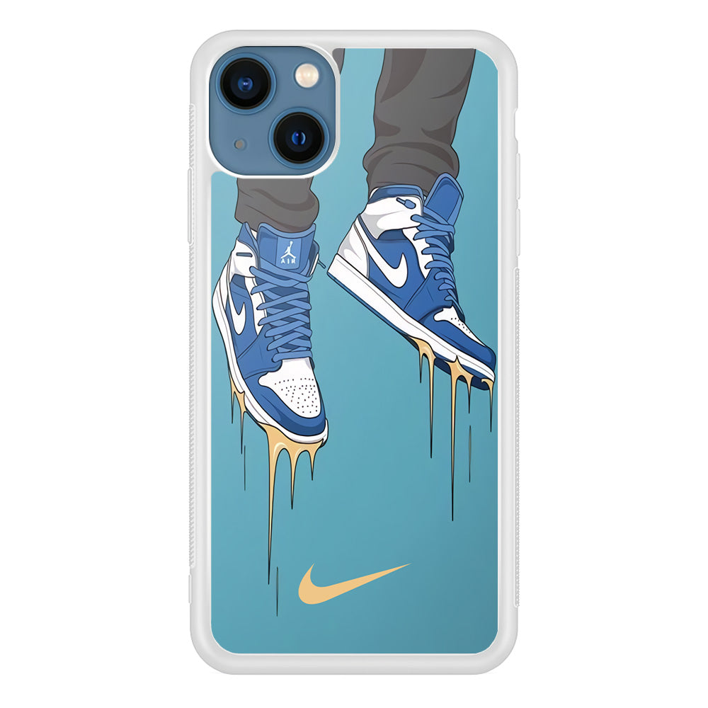 Nike Shoes Blue Outfit iPhone 15 Plus Case