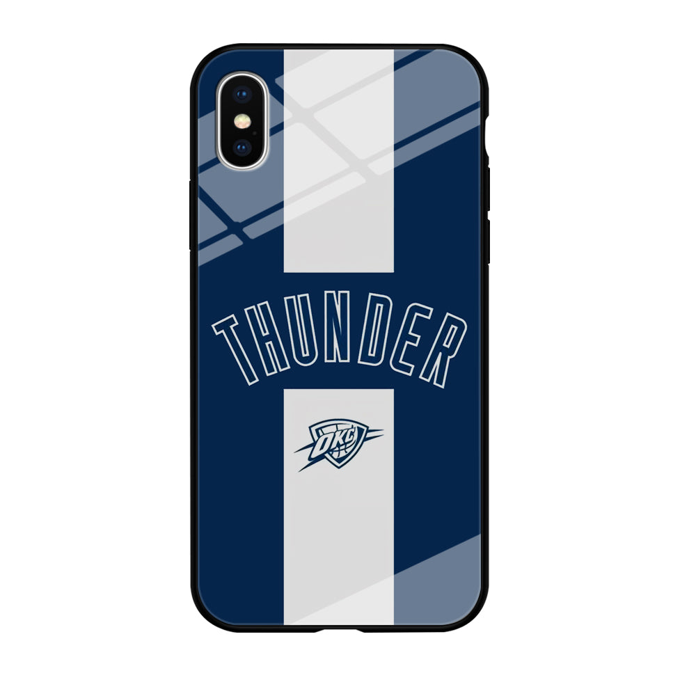 Oklahoma City Thunder Stripe White iPhone Xs Max Case