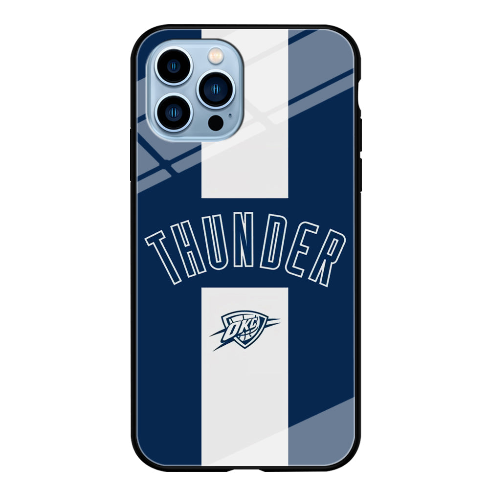 Oklahoma City Thunder Stripe White iPhone 14 Pro Max Case