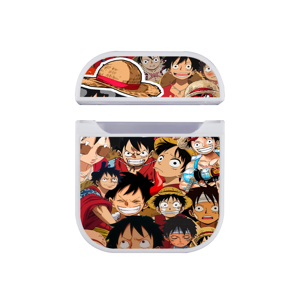 One Piece Luffy Expression Hard Plastic Case Cover For Apple Airpods