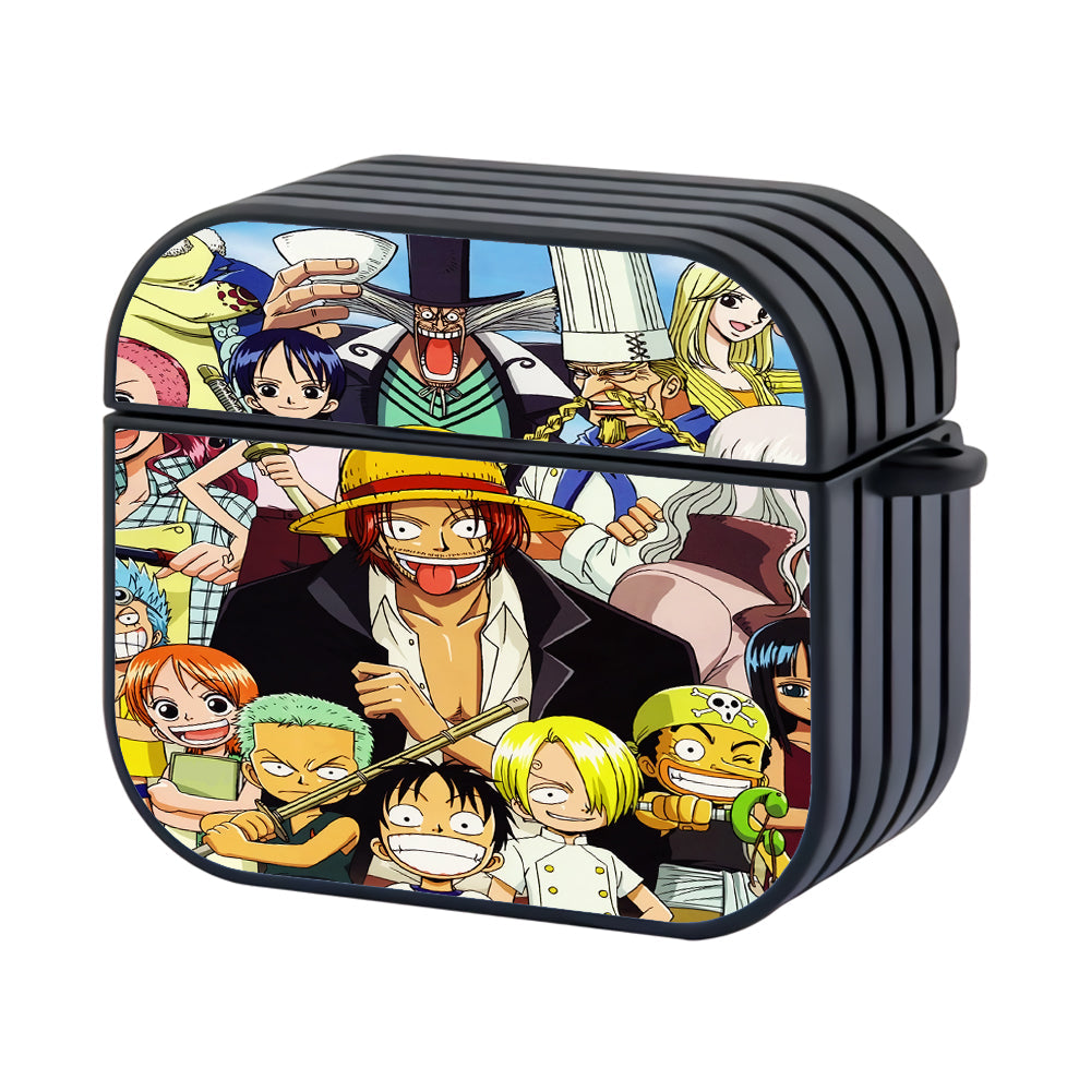 One Piece Luffy Family Hard Plastic Case Cover For Apple Airpods 4 - Ezzystore