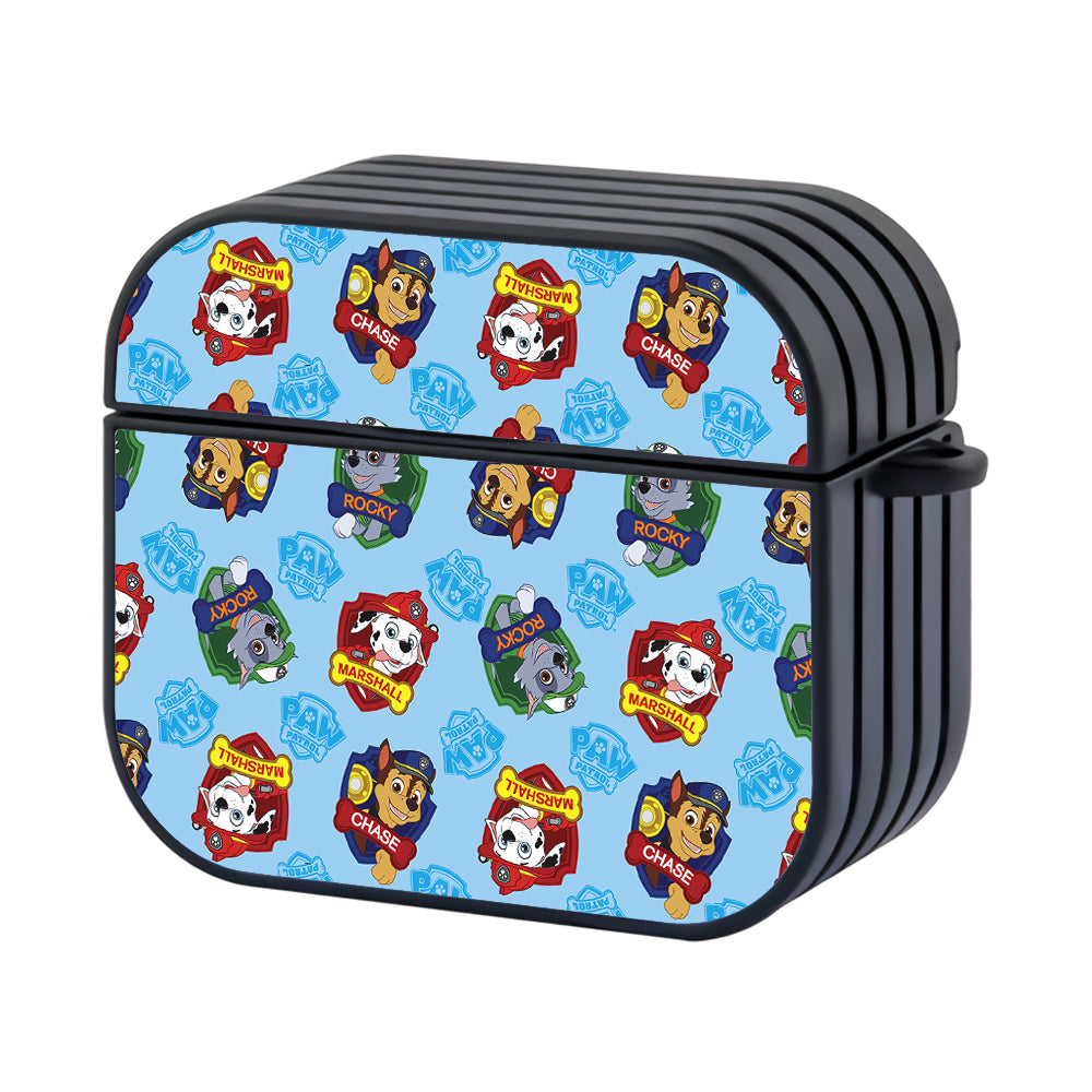Paw Patrol Blue Background Hard Plastic Case Cover For Apple Airpods 4 - Ezzystore