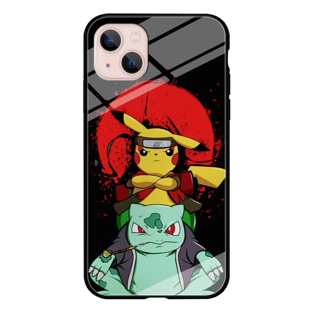 Pikachu Cosplay Naruto And Gamabunta iPhone 15 Case