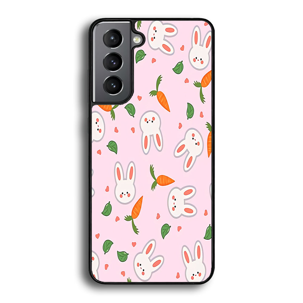 Rabbit Carrot Doodle Samsung Galaxy S22 Case - Ezzystore