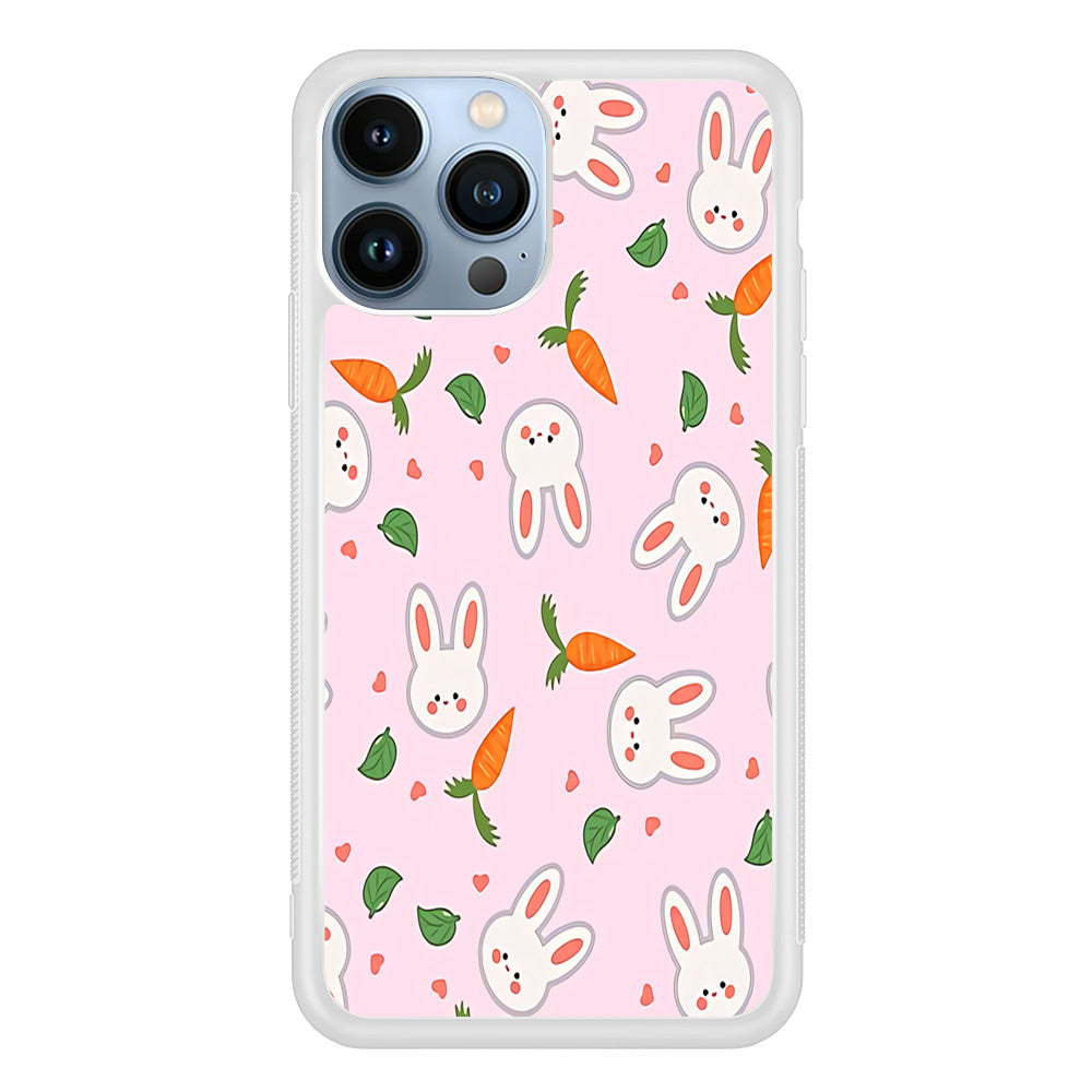Rabbit Carrot Doodle iPhone 13 Pro Max Case