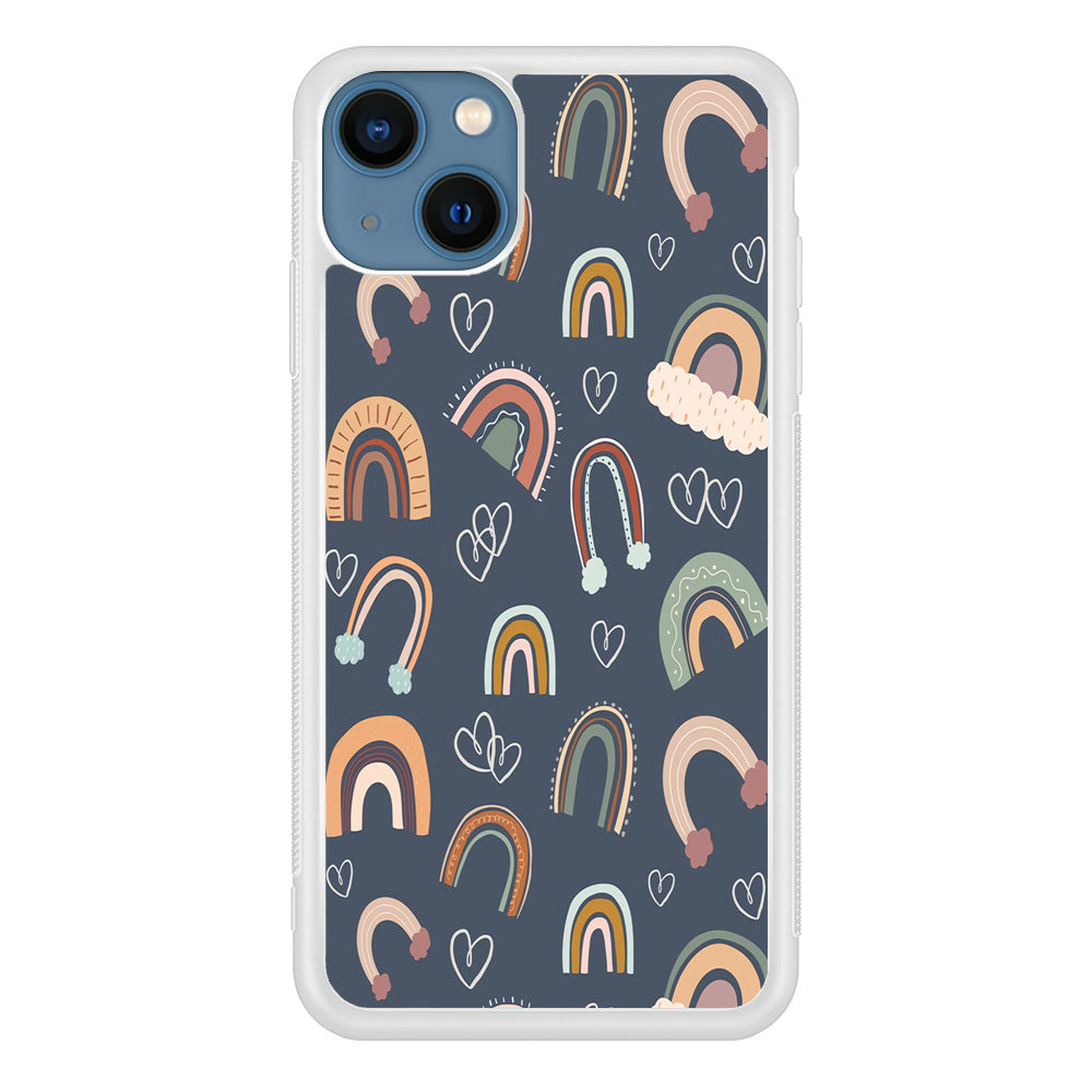 Rainbow Aesthetic Navy iPhone 15 Plus Case