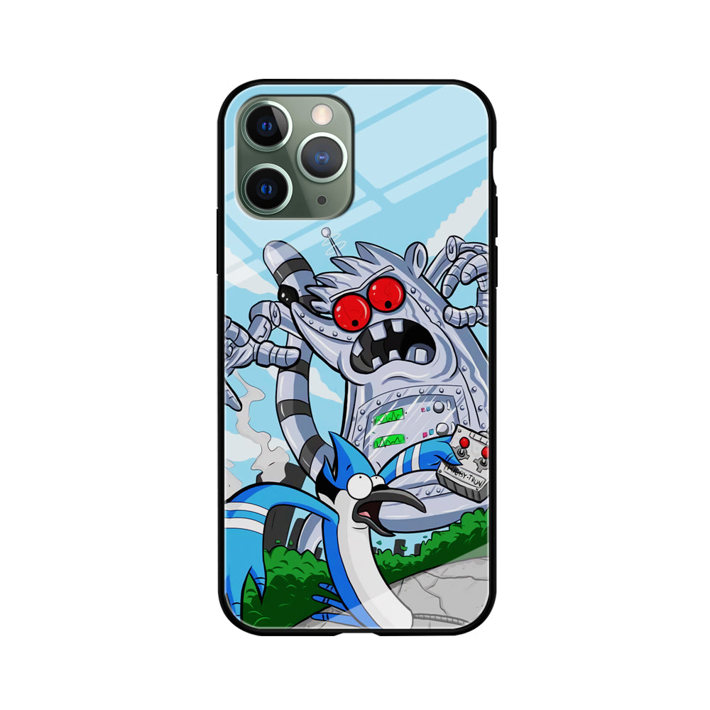 Regular Show Mordecai Battle Rigby Robot iPhone 11 Pro Case