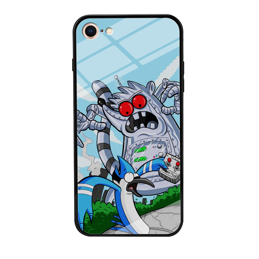 Regular Show Mordecai Battle Rigby Robot iPhone 8 Case