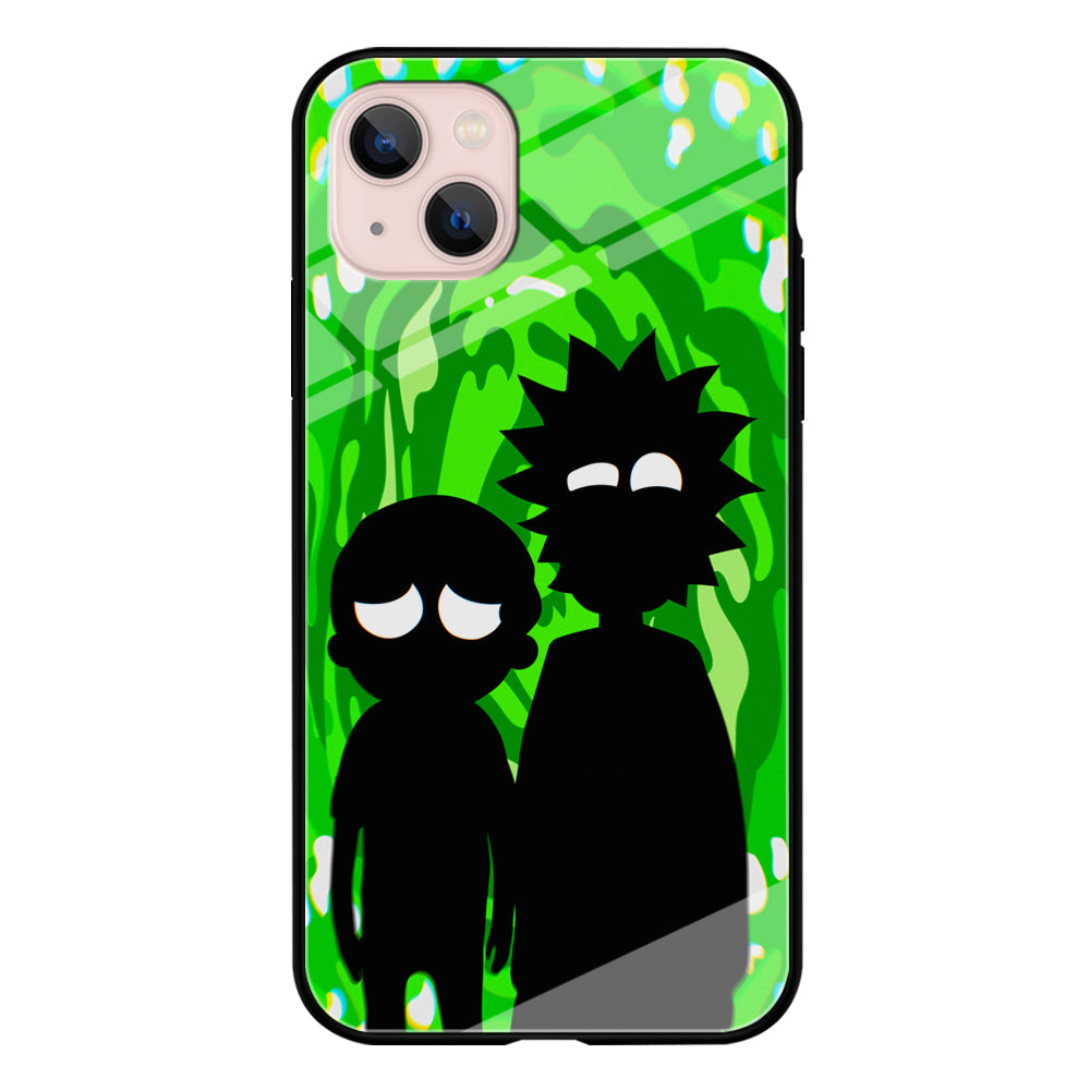 Rick And Morty Silhouette Of Slime iPhone 14 Plus Case