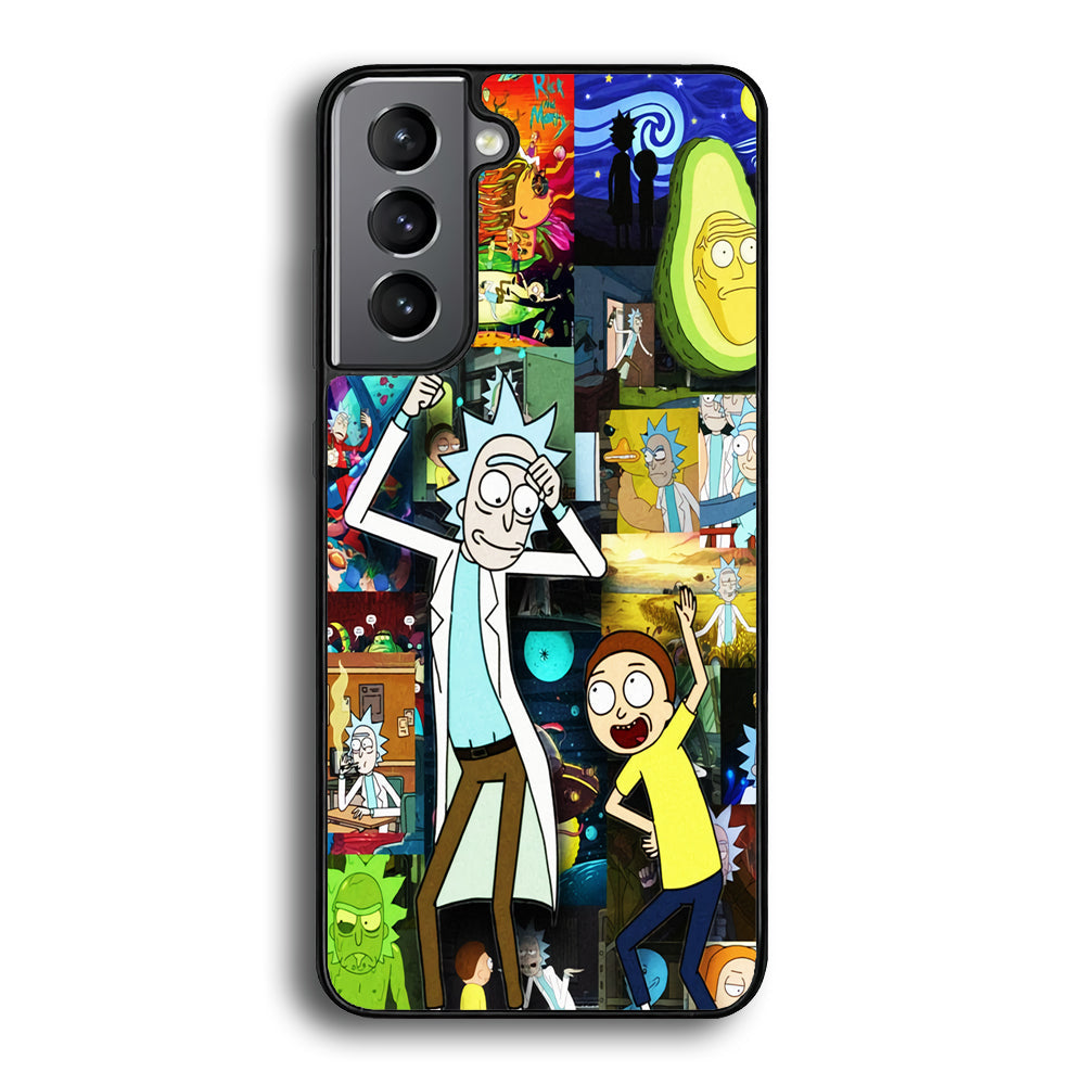 Rick and Morty Dance In Collage Samsung Galaxy S24 Case - Ezzystore