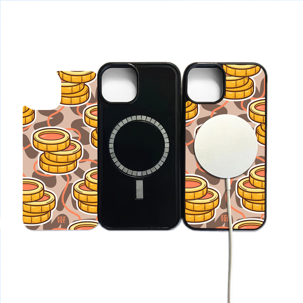 Safety Money Chocolate Filled Gold Coins Magsafe iPhone Case