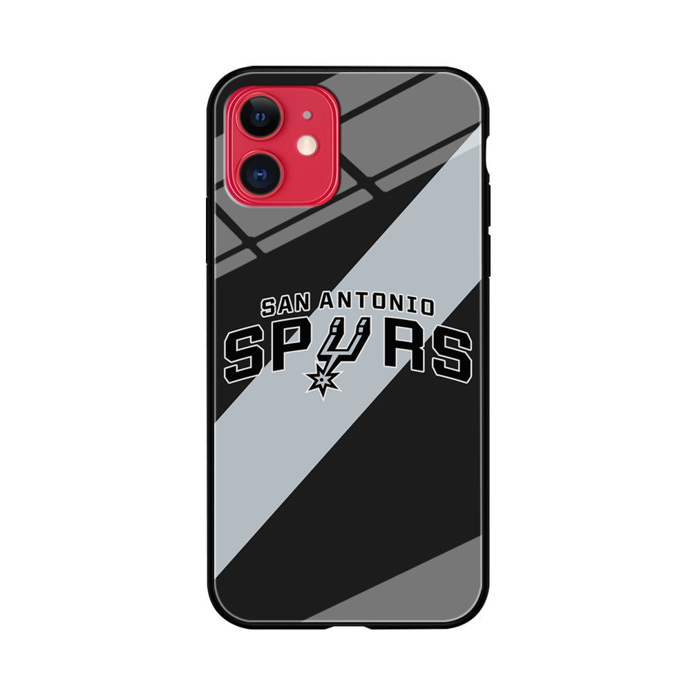 San Antonio Spurs Stripe Grey iPhone 11 Case