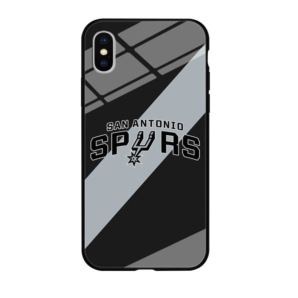San Antonio Spurs Stripe Grey iPhone Xs Max Case