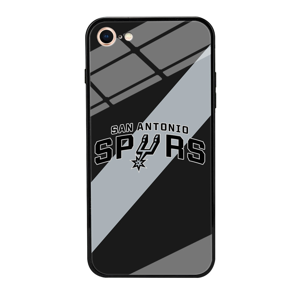 San Antonio Spurs Stripe Grey iPhone 8 Case