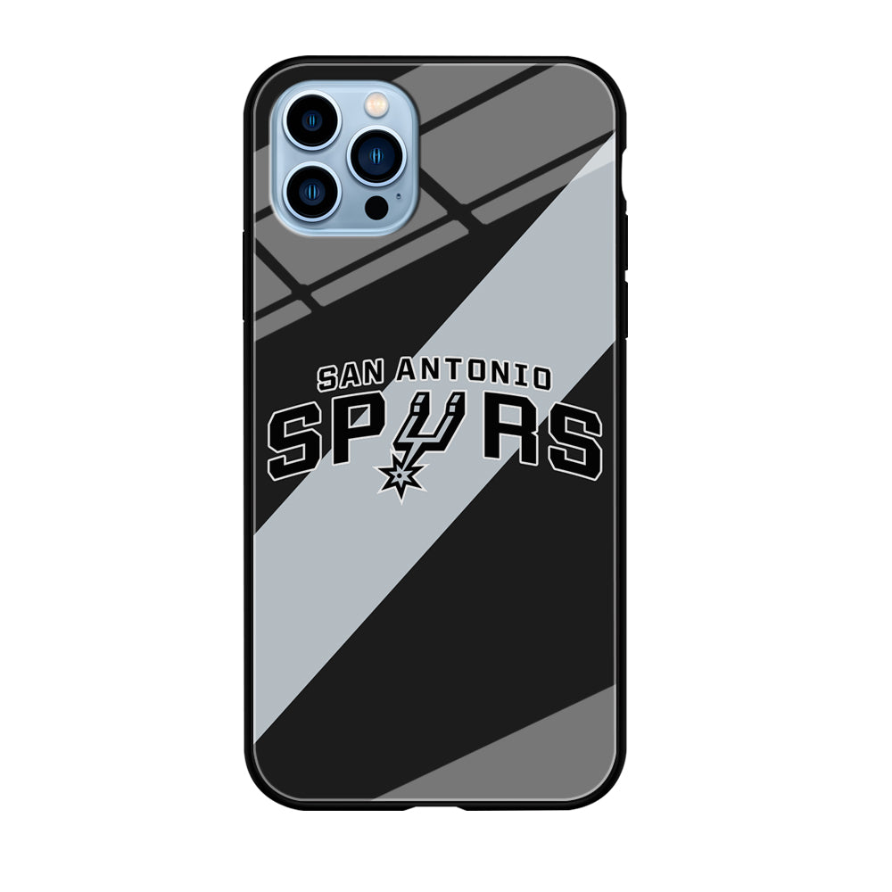 San Antonio Spurs Stripe Grey iPhone 12 Pro Case