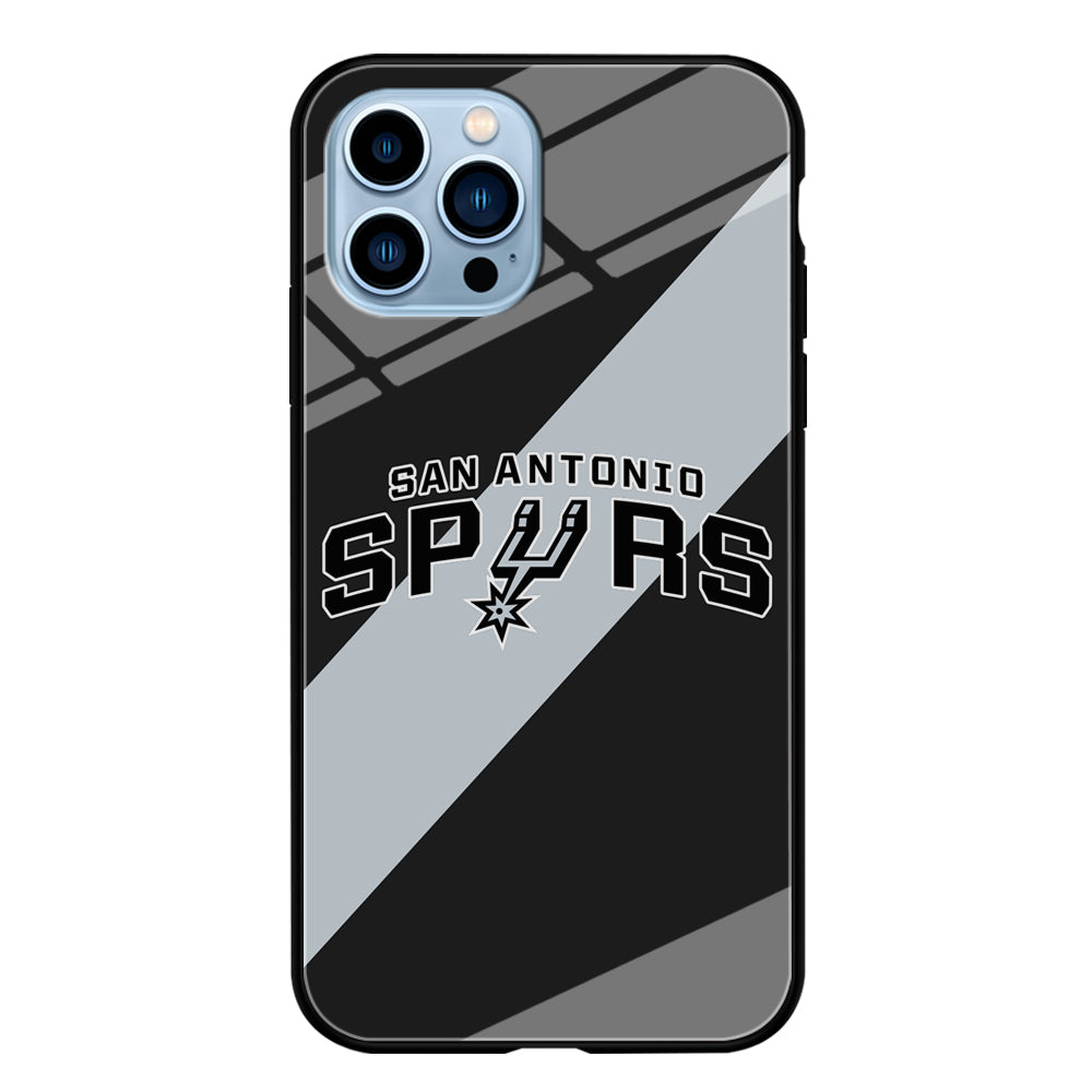 San Antonio Spurs Stripe Grey iPhone 14 Pro Max Case