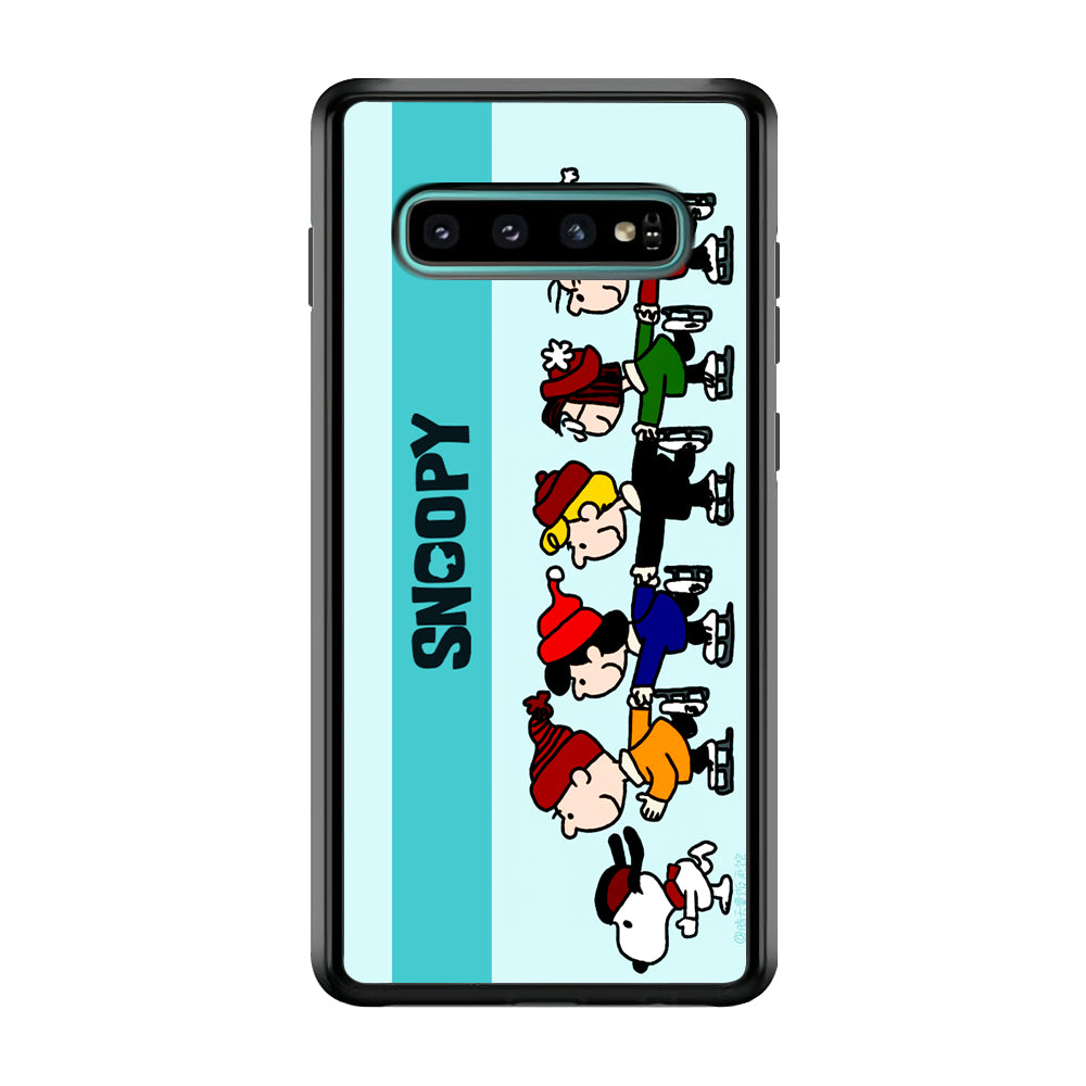 Snoopy And Friends Ice Skating Moments Samsung Galaxy S10 Case