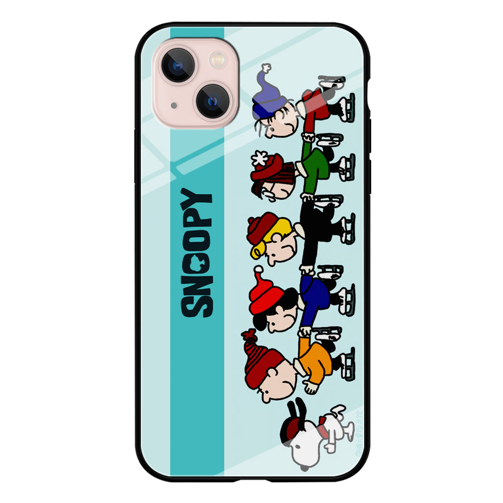 Snoopy And Friends Ice Skating Moments iPhone 15 Case