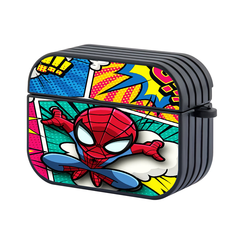 Spiderman Action Comic Hard Plastic Case Cover For Apple Airpods Pro - Ezzystore