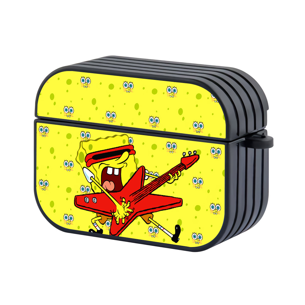 Spongebob Guitarist Hard Plastic Case Cover For Apple Airpods Pro - Ezzystore