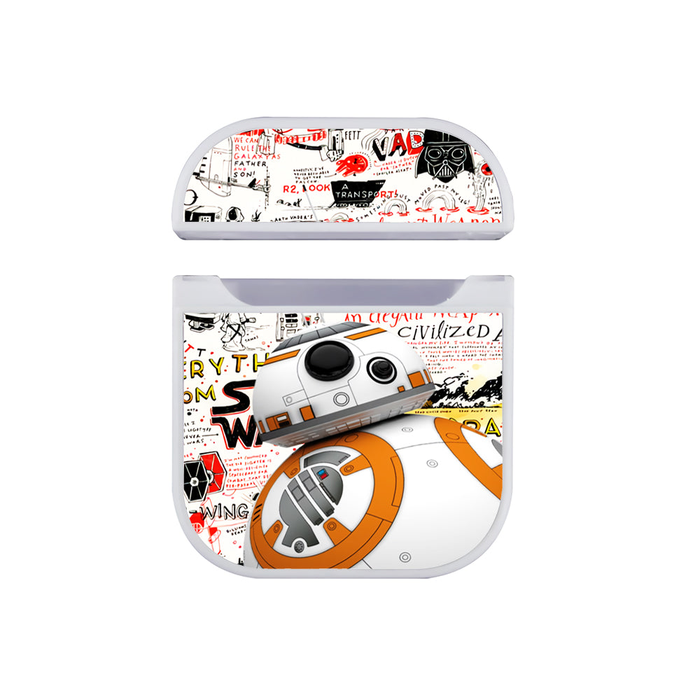 Starwars BB 8 Hard Plastic Case Cover For Apple Airpods