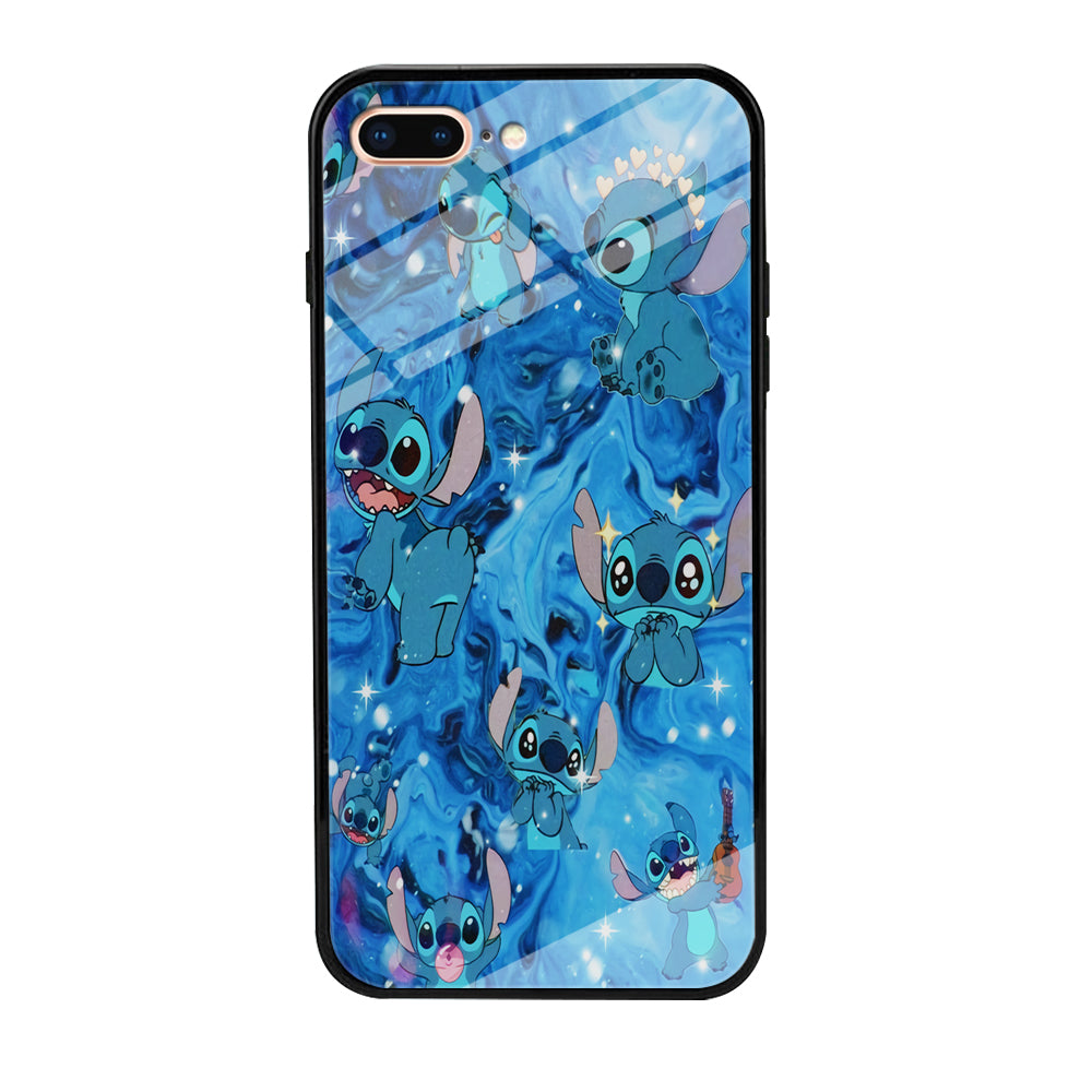 Stitch Aesthetic With Marble Blue iPhone 7 Plus Case