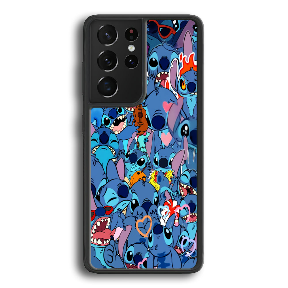 Stitch Cute Expression Samsung Galaxy S24 Ultra Case - Ezzystore