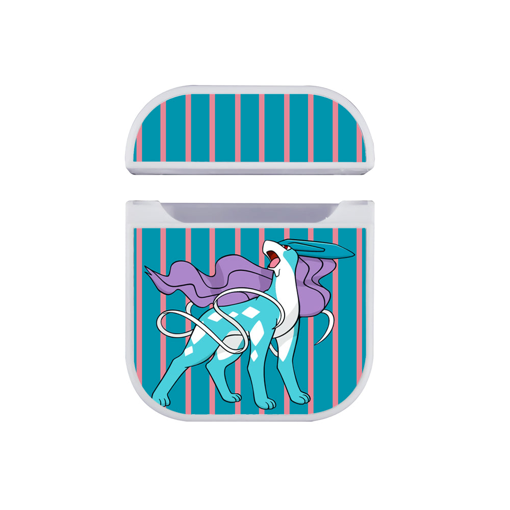 Suicune Pokemon Stripe Hard Plastic Case Cover For Apple Airpods