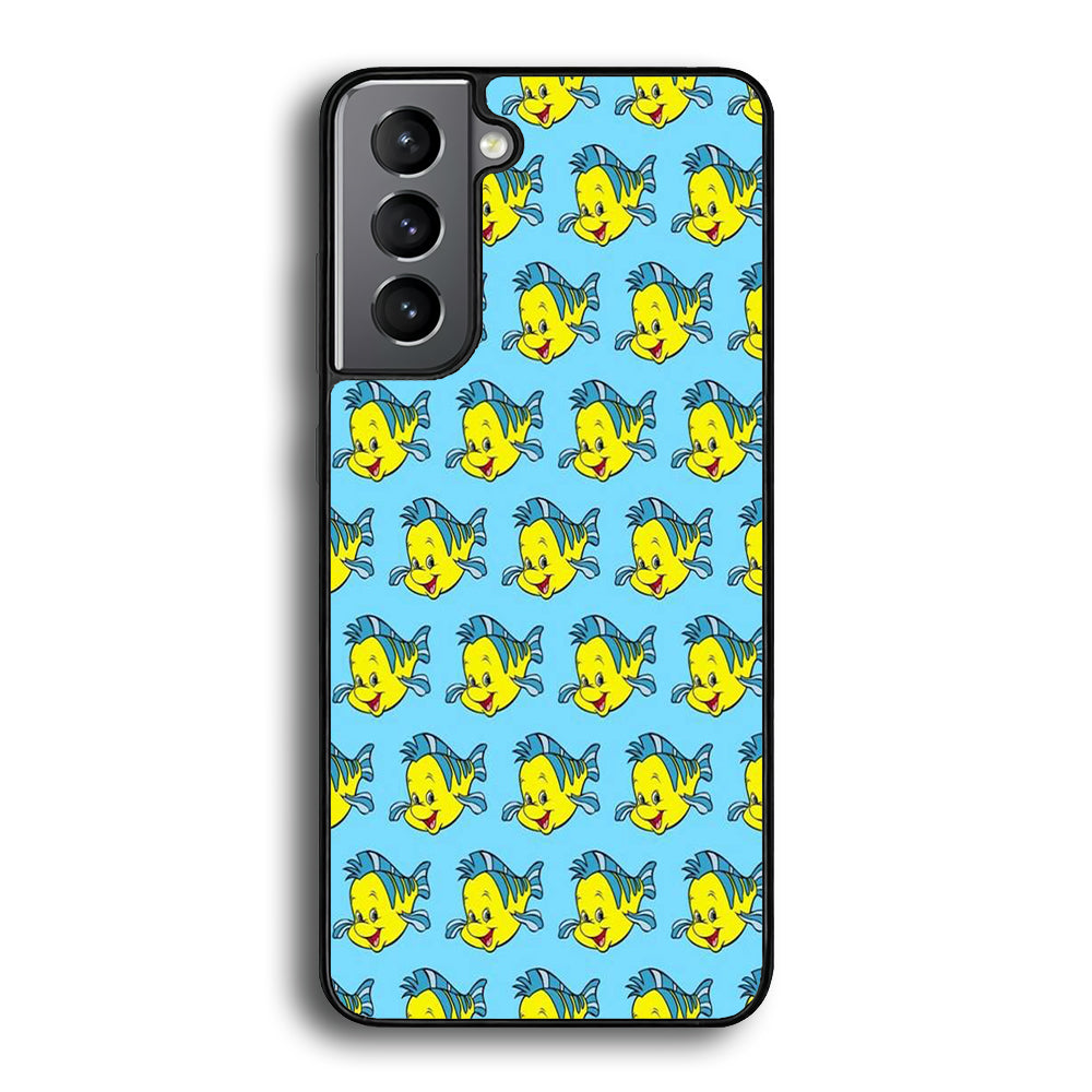 The Little Mermaid Flounder Doodle Samsung Galaxy S23 Case - Ezzystore