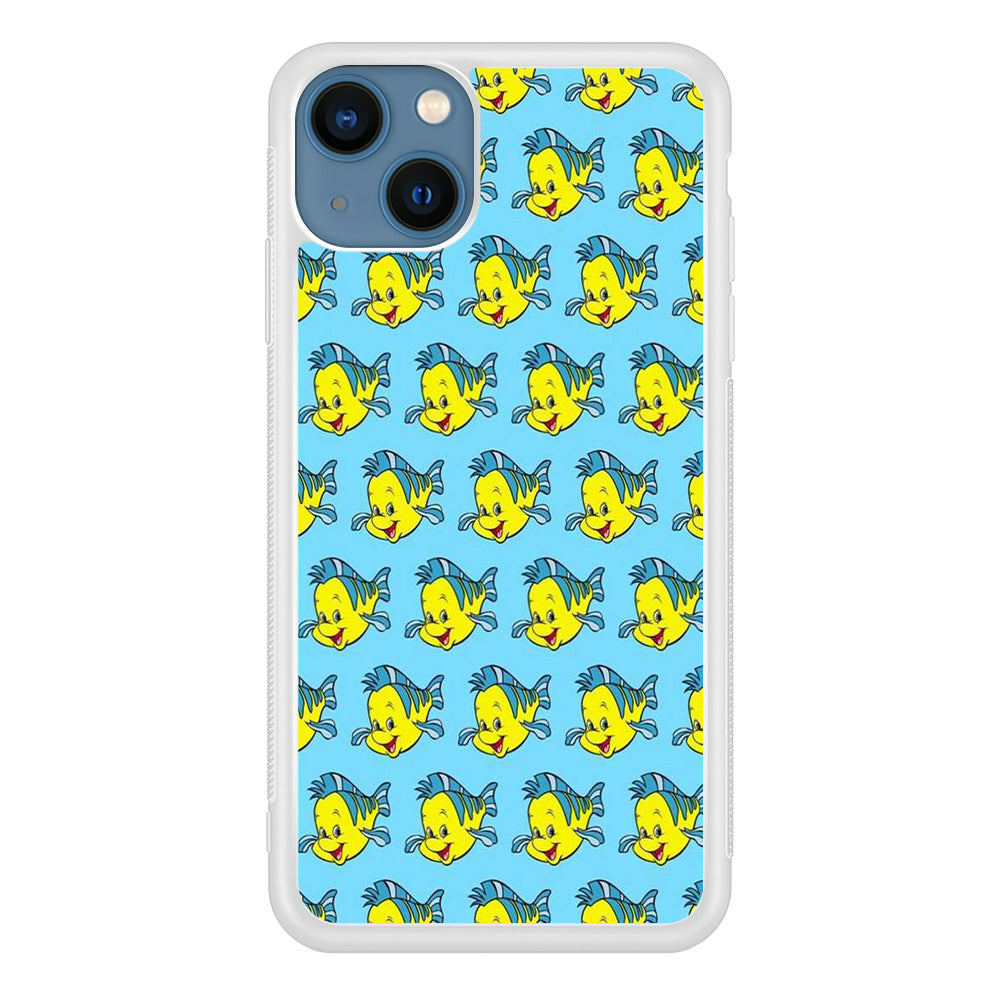 The Little Mermaid Flounder Doodle iPhone 14 Case