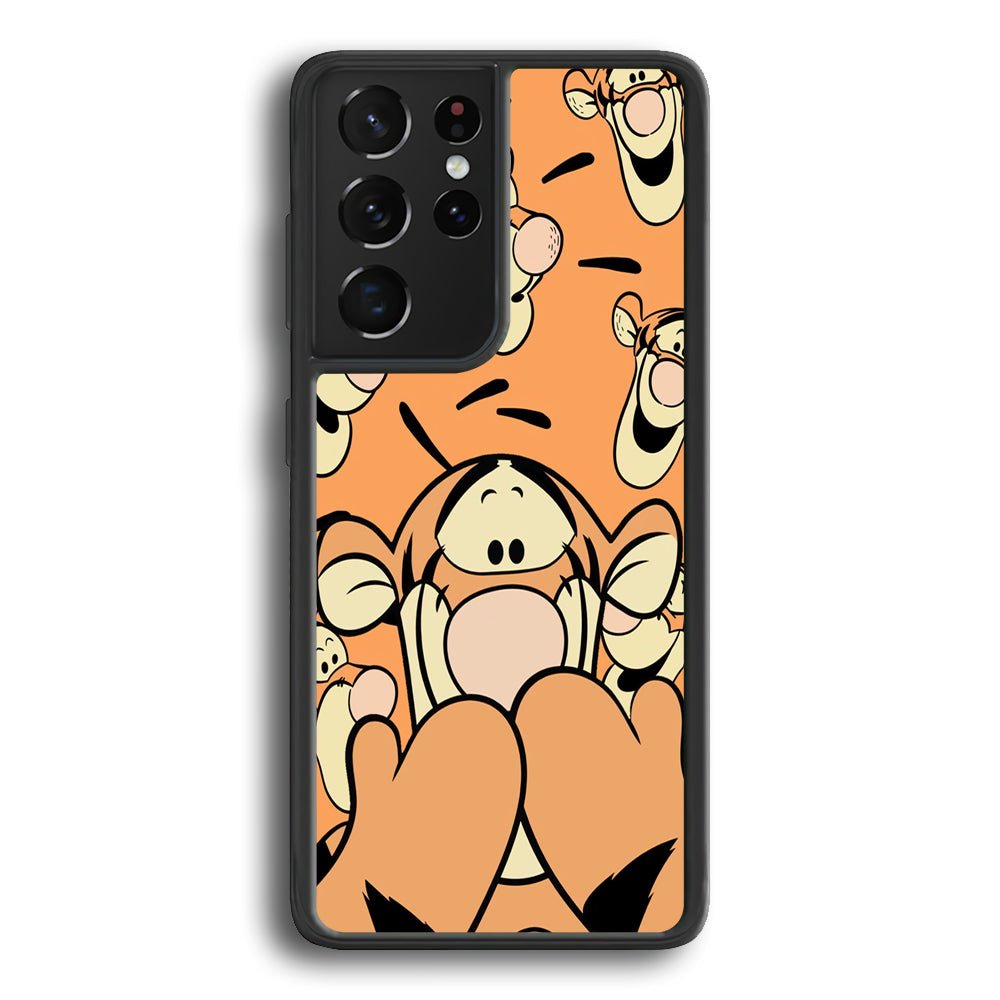 Tiger Winnie The Pooh Expression Samsung Galaxy S23 Ultra Case - Ezzystore