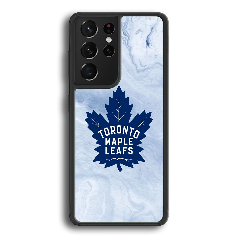 Toronto Maple Leafs Marble Logo Samsung Galaxy S21 Ultra Case - Ezzystore