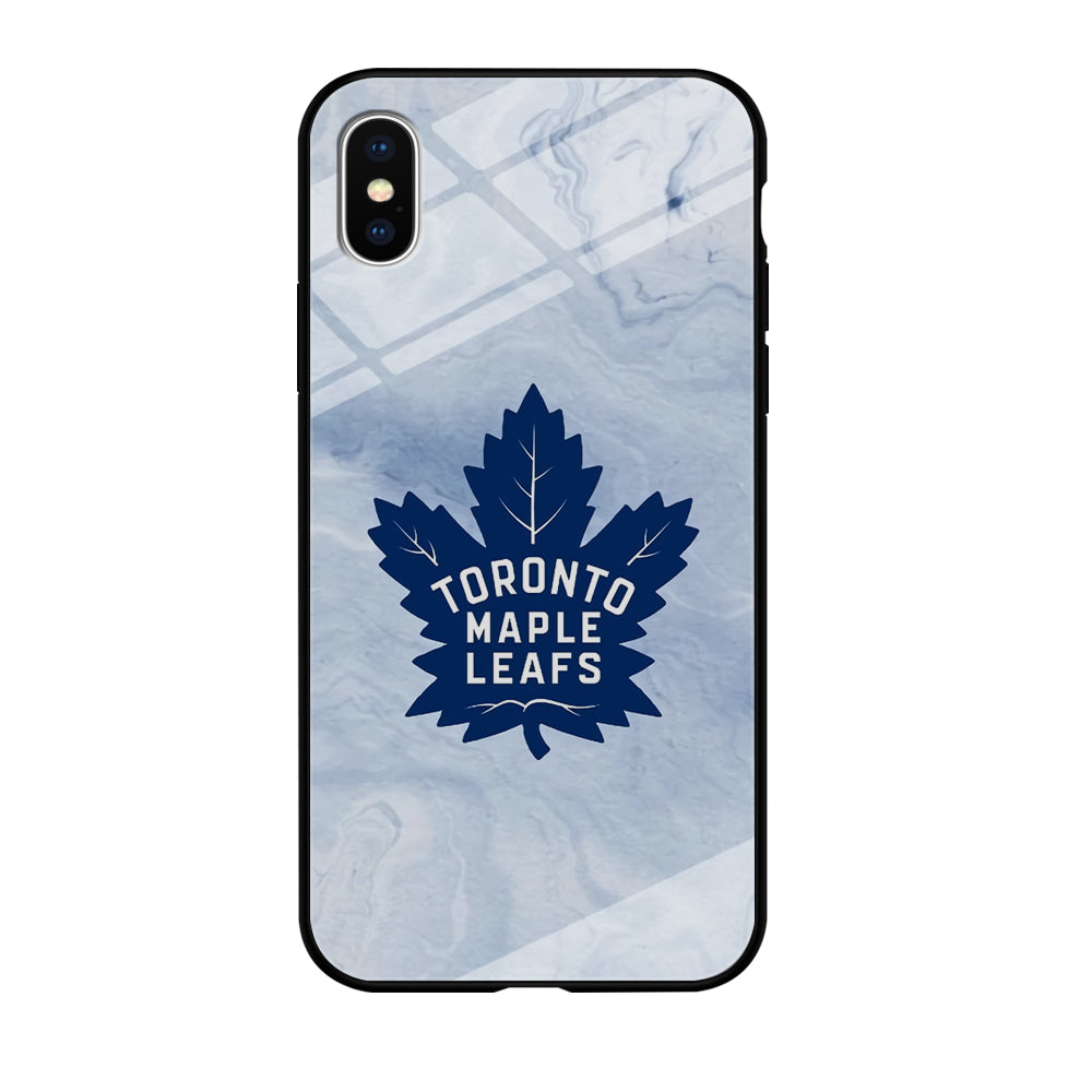 Toronto Maple Leafs Marble Logo iPhone XS Case