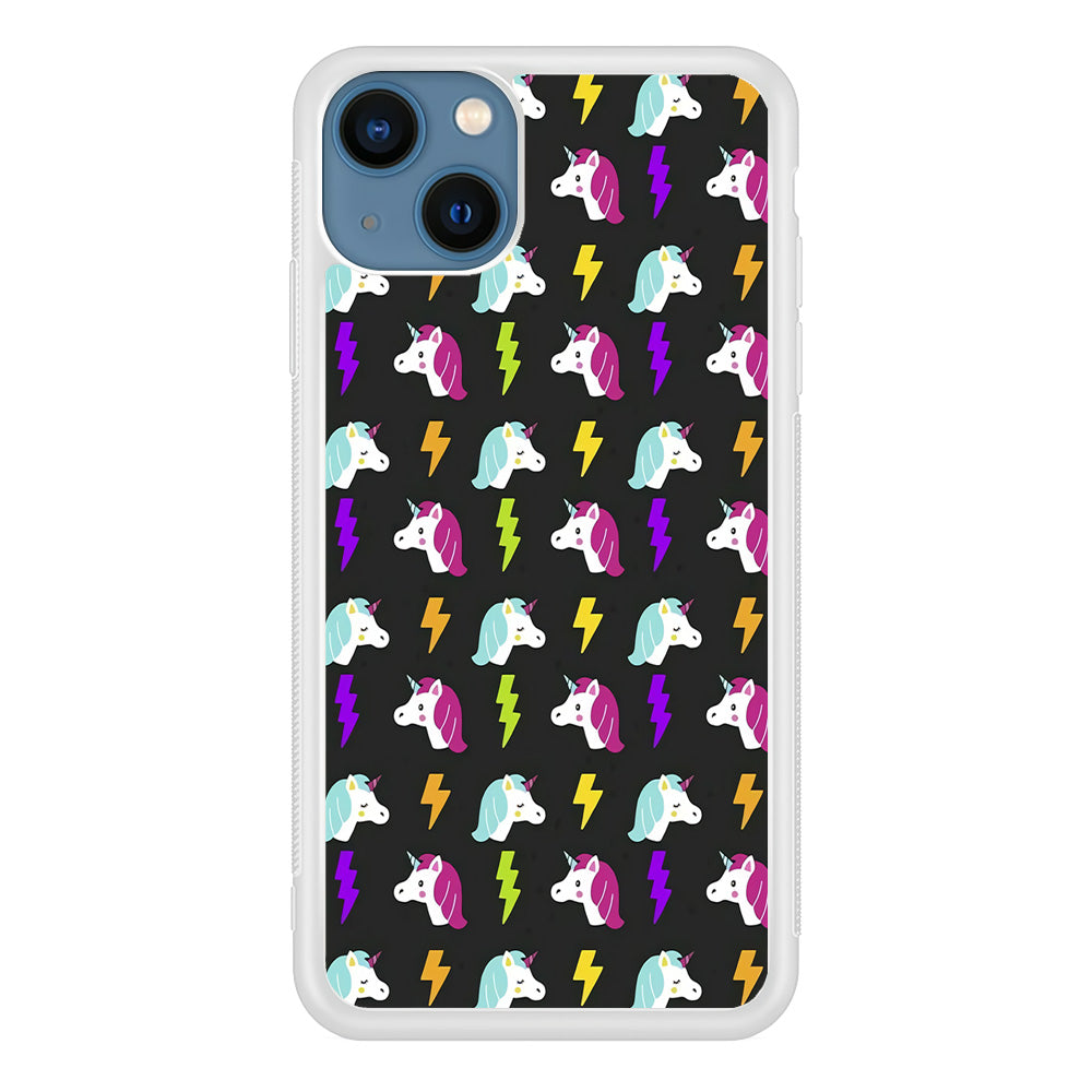Unicorn Flash Grey iPhone 14 Case