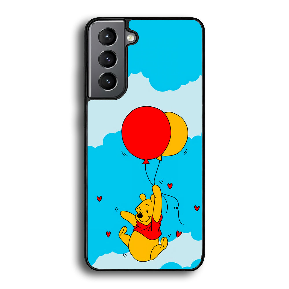 Winnie The Pooh Fly With The Balloons Samsung Galaxy S21 Case - Ezzystore