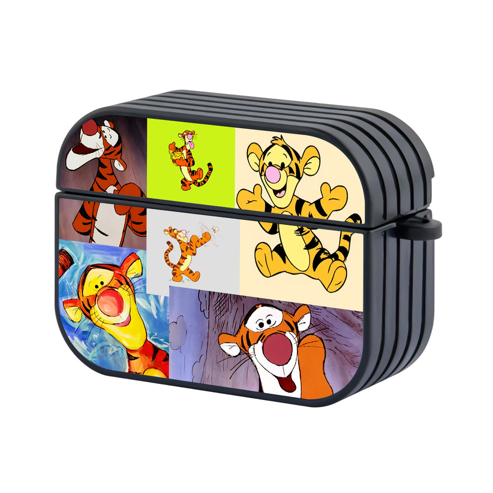 Winnie The Pooh Tigger Collage Aesthetic Character Hard Plastic Case Cover For Apple Airpods Pro 3 - Ezzystore