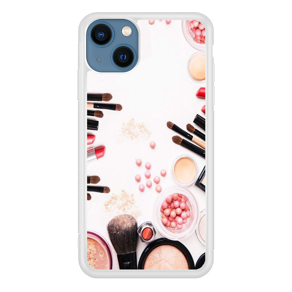 Woman Make Up Equipment Brush And Powder iPhone 14 Case