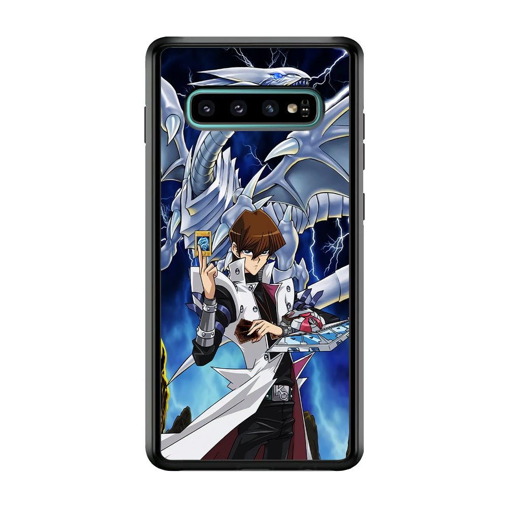 Yu Gi Oh Seto kaiba With Blue Eyes White Dragon Samsung Galaxy S10 Plus Case