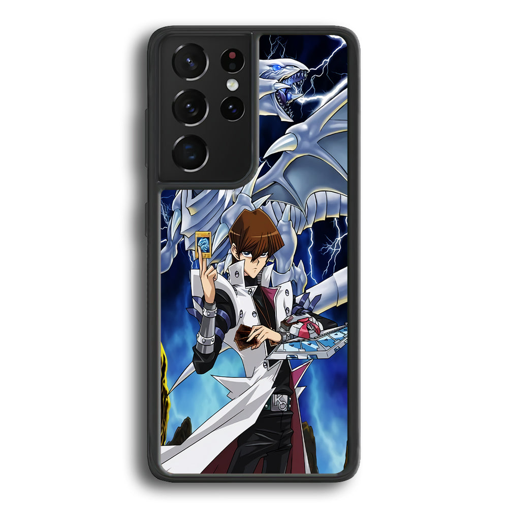Yu Gi Oh Seto kaiba With Blue Eyes White Dragon Samsung Galaxy S21 Ultra Case - Ezzystore