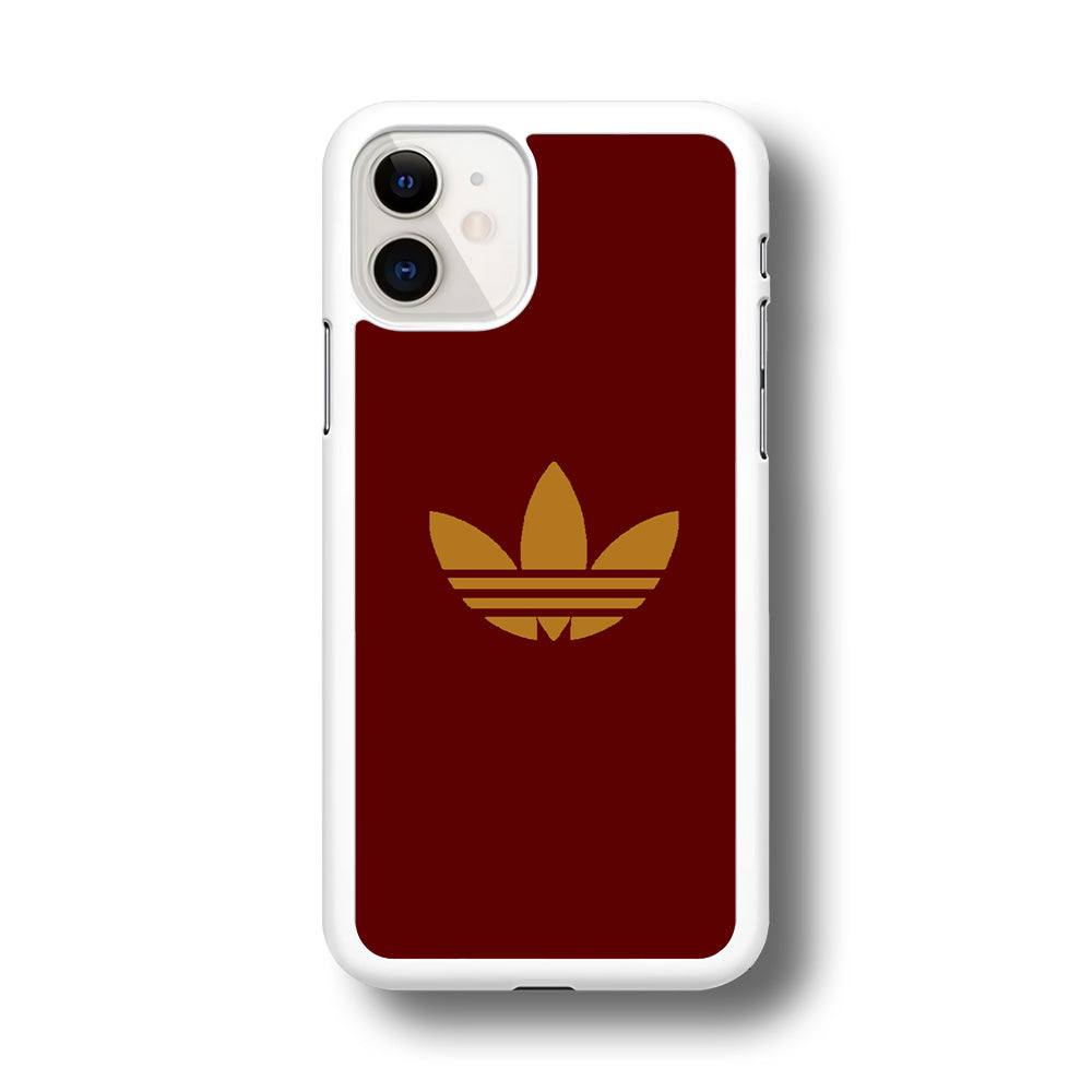 Adidas Simple Maroon Gold iPhone 11 Case